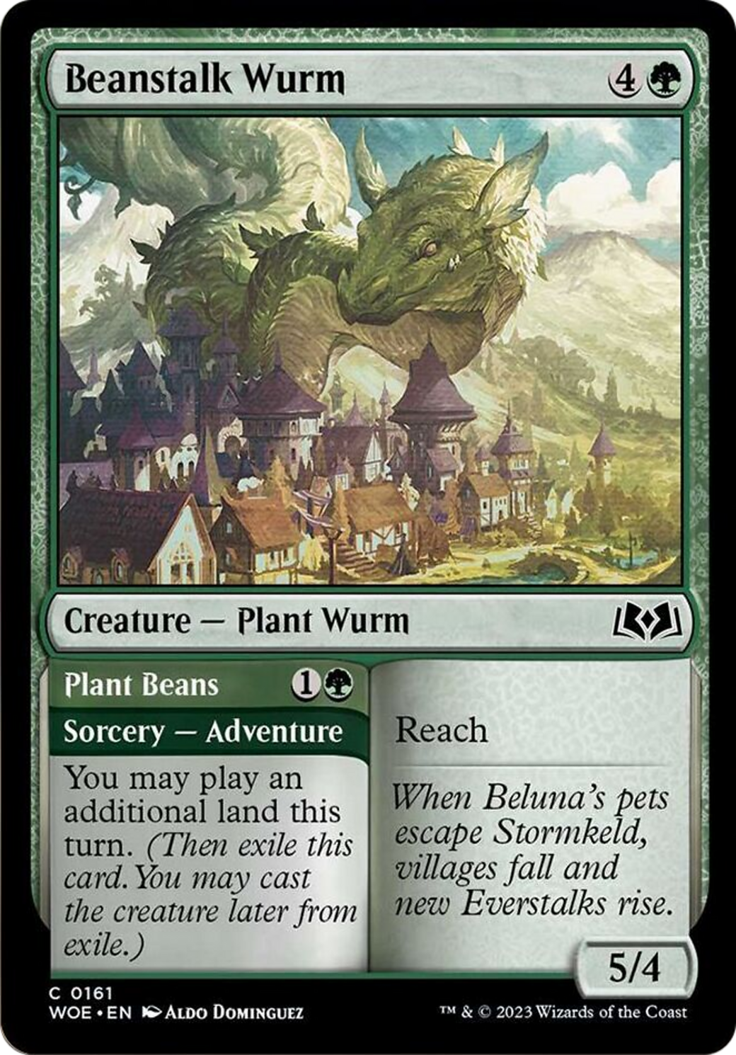 Beanstalk Wurm // Plant Beans [Wilds of Eldraine] | Anubis Games and Hobby