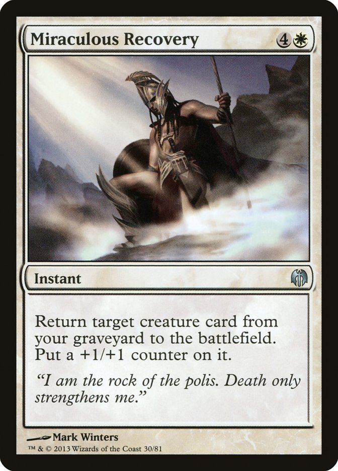 Miraculous Recovery [Duel Decks: Heroes vs. Monsters] | Anubis Games and Hobby