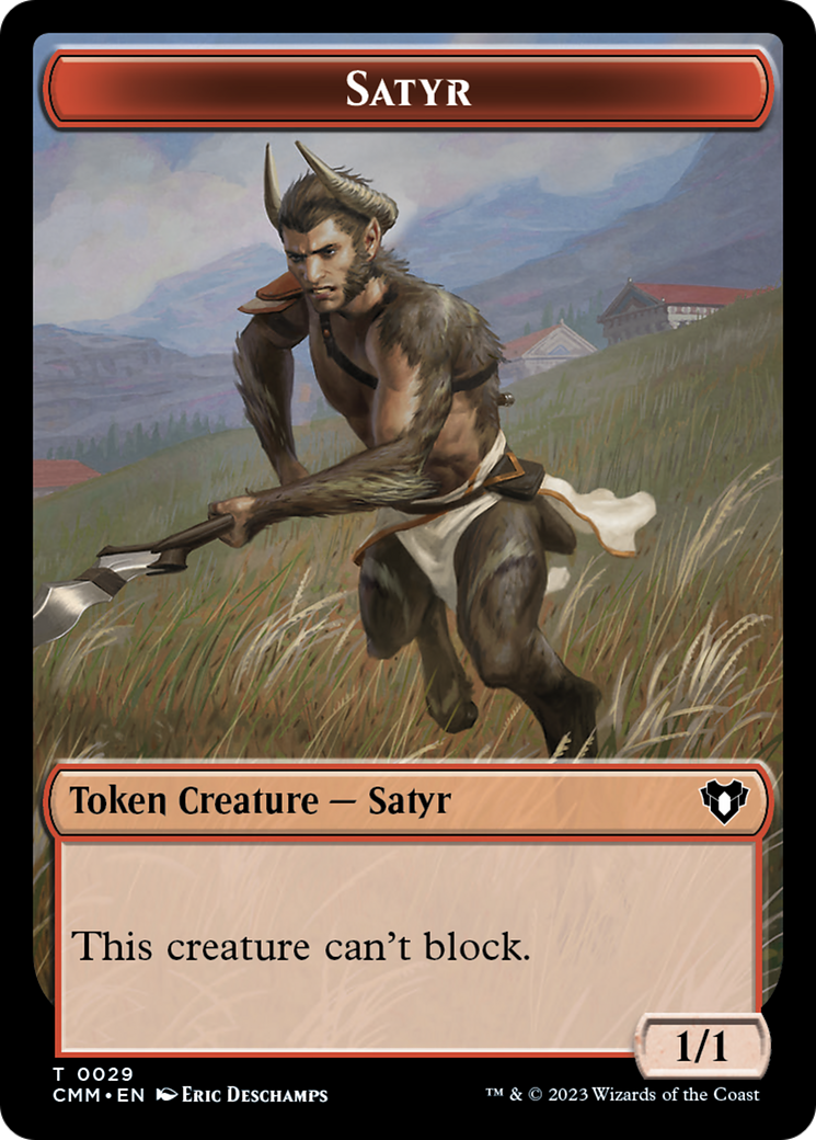 Eldrazi Spawn // Satyr Double-Sided Token [Commander Masters Tokens] | Anubis Games and Hobby