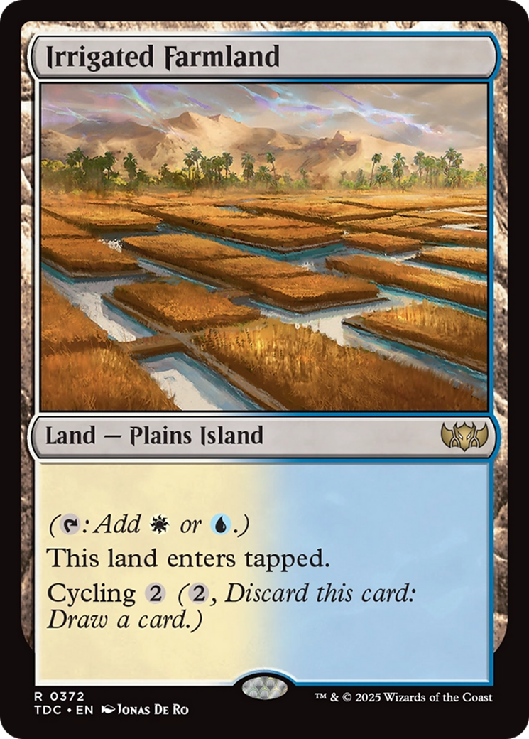 Irrigated Farmland [Tarkir: Dragonstorm Commander] | Anubis Games and Hobby