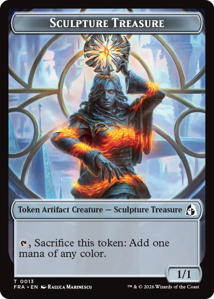 Sculpture Treasure // Beast Double-Sided Token [Reality Fracture Tokens] | Anubis Games and Hobby