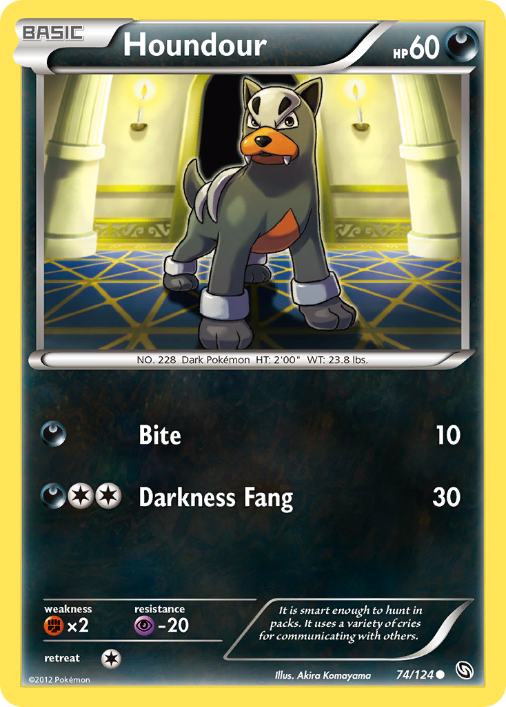 Houndour (74/124) [Black & White: Dragons Exalted] | Anubis Games and Hobby