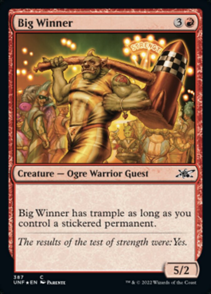 Big Winner (Galaxy Foil) [Unfinity] | Anubis Games and Hobby