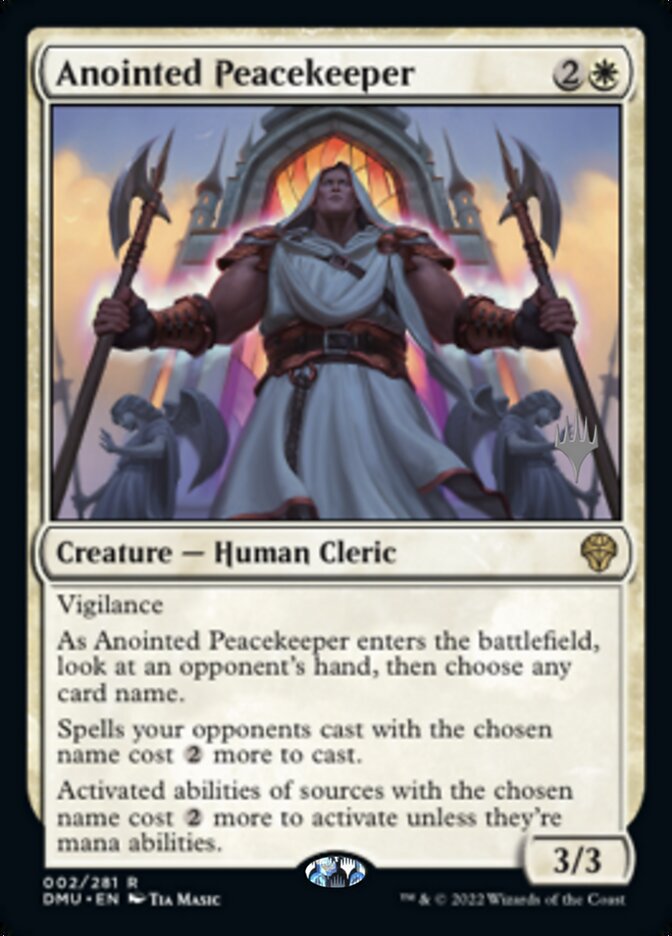 Anointed Peacekeeper (Promo Pack) [Dominaria United Promos] | Anubis Games and Hobby