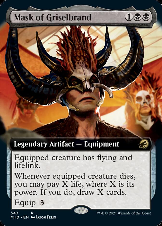 Mask of Griselbrand (Extended Art) [Innistrad: Midnight Hunt] | Anubis Games and Hobby