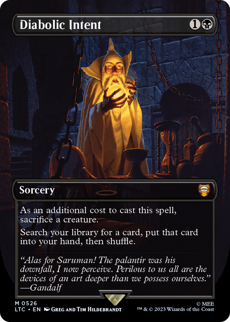 Diabolic Intent (Borderless) [The Lord of the Rings: Tales of Middle-Earth Commander] | Anubis Games and Hobby