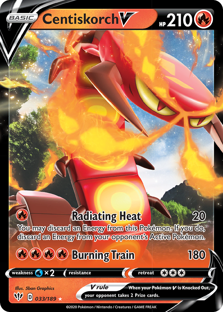 Centiskorch V (033/189) [Sword & Shield: Darkness Ablaze] | Anubis Games and Hobby