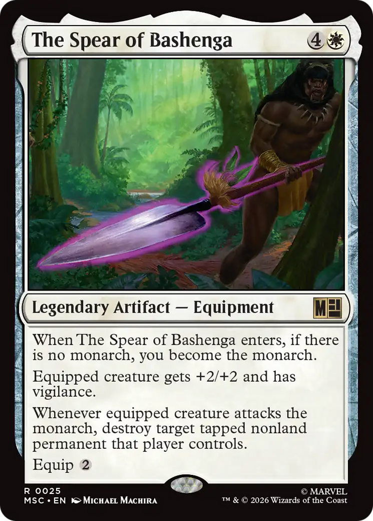 The Spear of Bashenga (Surge Foil) [Marvel Super Heroes Commander] | Anubis Games and Hobby