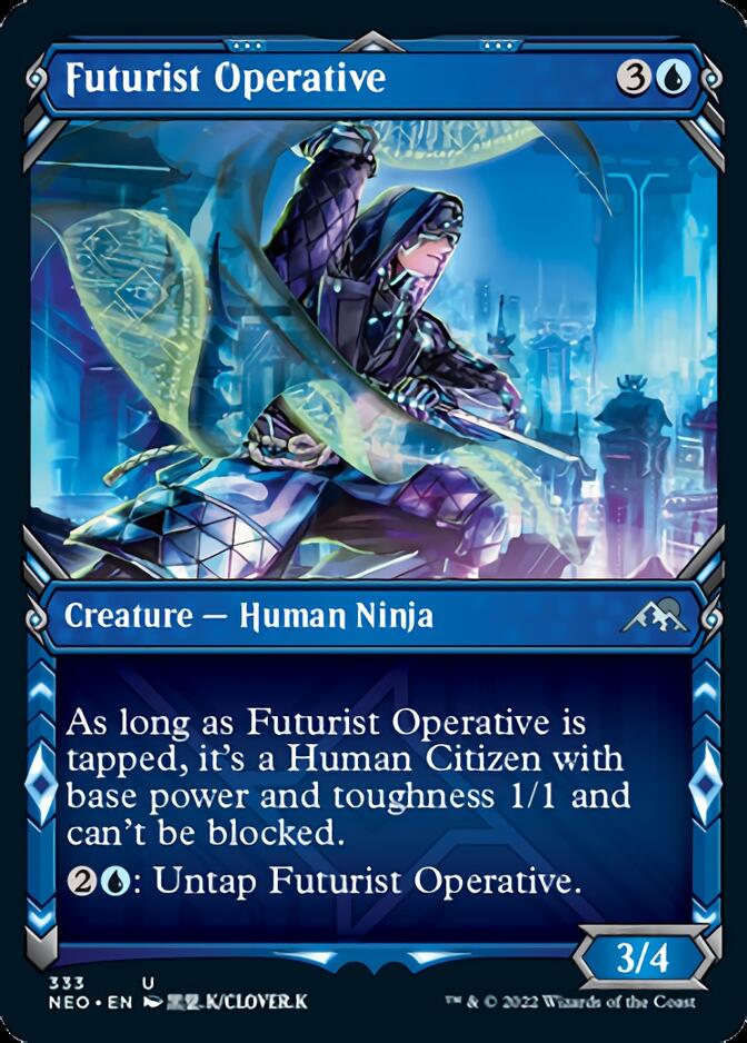 Futurist Operative (Showcase Ninja) [Kamigawa: Neon Dynasty] | Anubis Games and Hobby