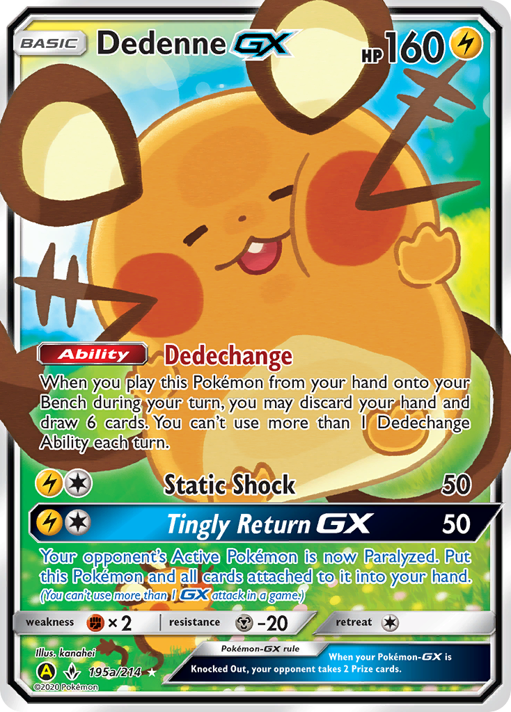 Dedenne GX (195a/214) [Alternate Art Promos] | Anubis Games and Hobby