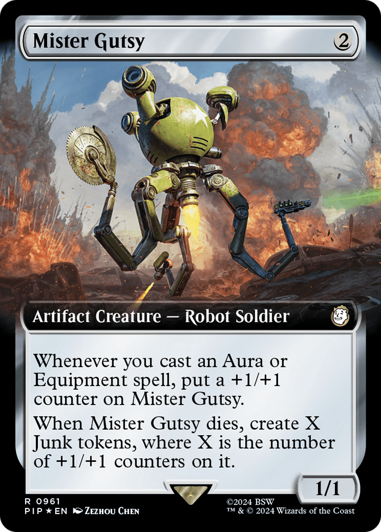 Mister Gutsy (Extended Art) (Surge Foil) [Fallout] | Anubis Games and Hobby