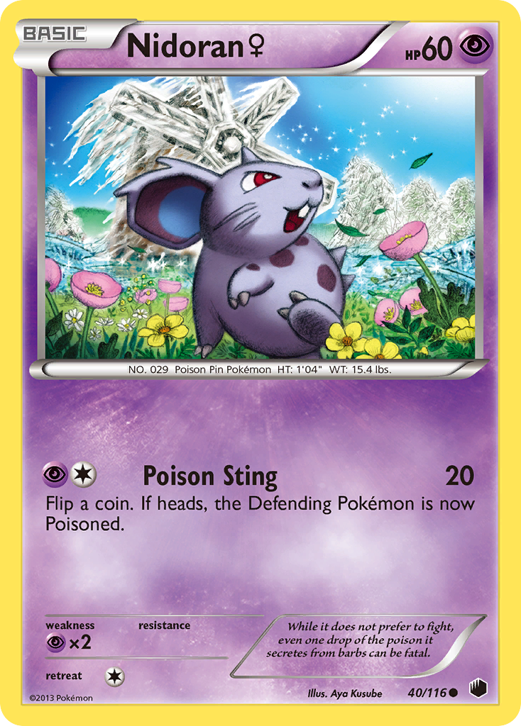 Nidoran (40/116) (Female) [Black & White: Plasma Freeze] | Anubis Games and Hobby