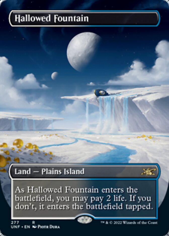 Hallowed Fountain (Borderless) [Unfinity] | Anubis Games and Hobby