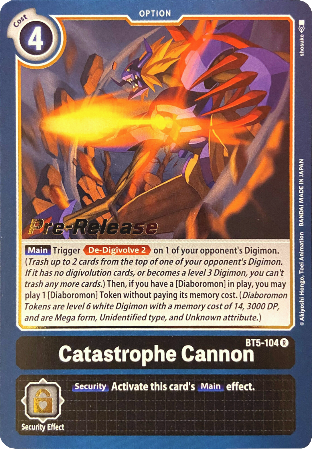 Catastrophe Cannon [BT5-104] [Battle of Omni Pre-Release Promos] | Anubis Games and Hobby