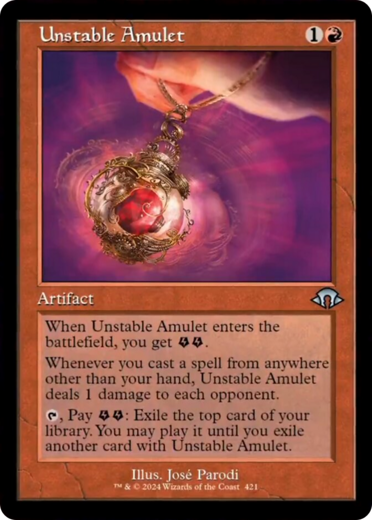 Unstable Amulet (Retro) [Modern Horizons 3] | Anubis Games and Hobby