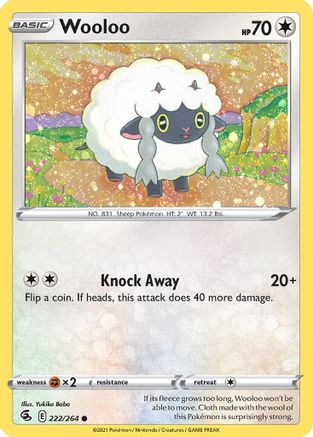 Wooloo (222/264) (Cosmos Holo) [Sword & Shield: Fusion Strike] | Anubis Games and Hobby
