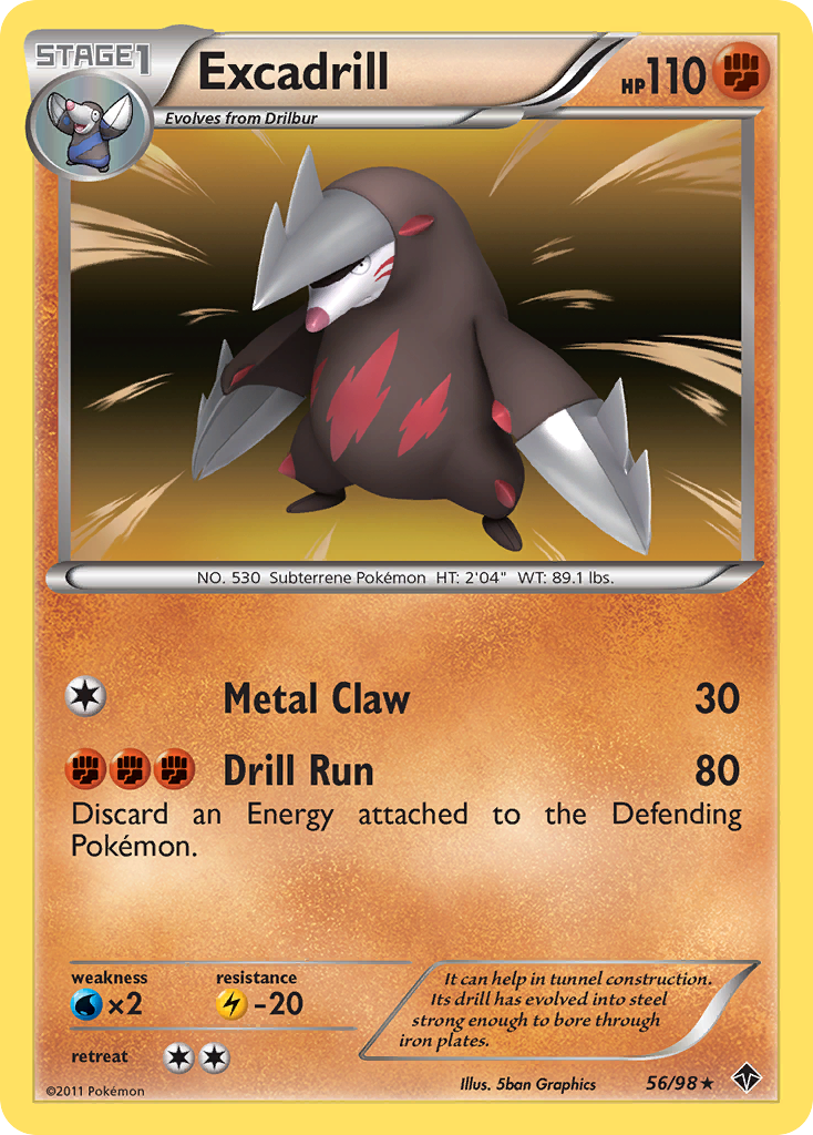 Excadrill (56/98) [Black & White: Emerging Powers] | Anubis Games and Hobby