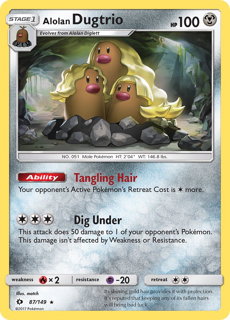 Alolan Dugtrio (87/149) (Cosmos Holo) (Blister Exclusive) [Sun & Moon: Base Set] | Anubis Games and Hobby