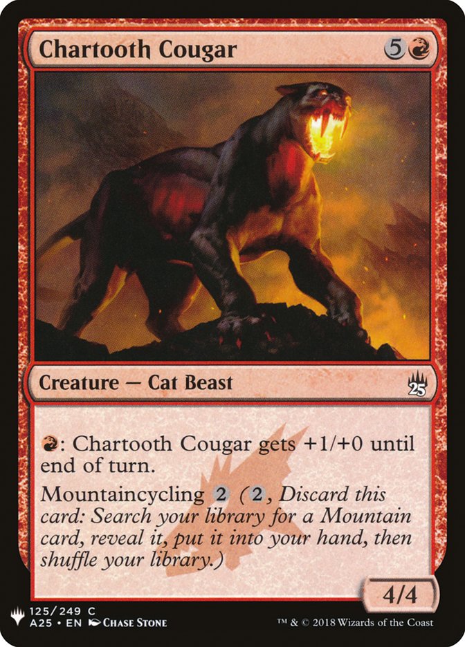 Chartooth Cougar [Mystery Booster] | Anubis Games and Hobby
