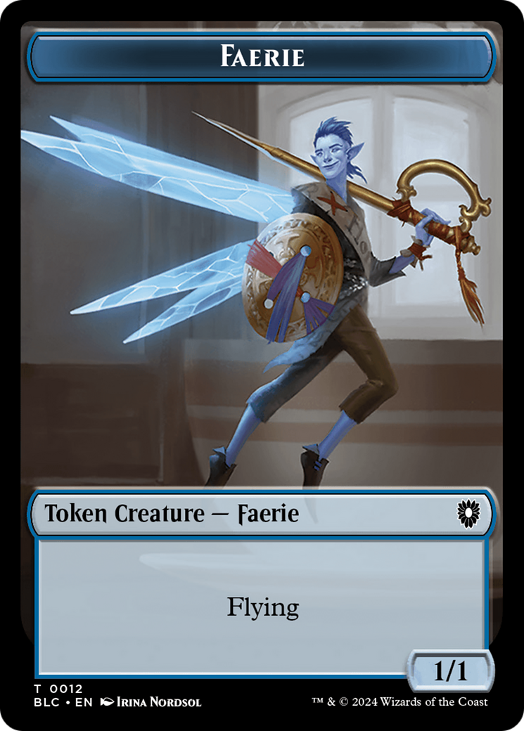 Spirit // Faerie Double-Sided Token [Bloomburrow Commander Tokens] | Anubis Games and Hobby