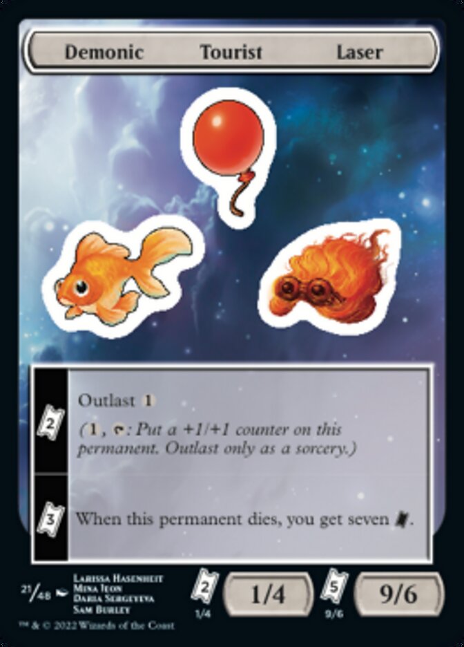 Demonic Tourist Laser [Unfinity Stickers] | Anubis Games and Hobby