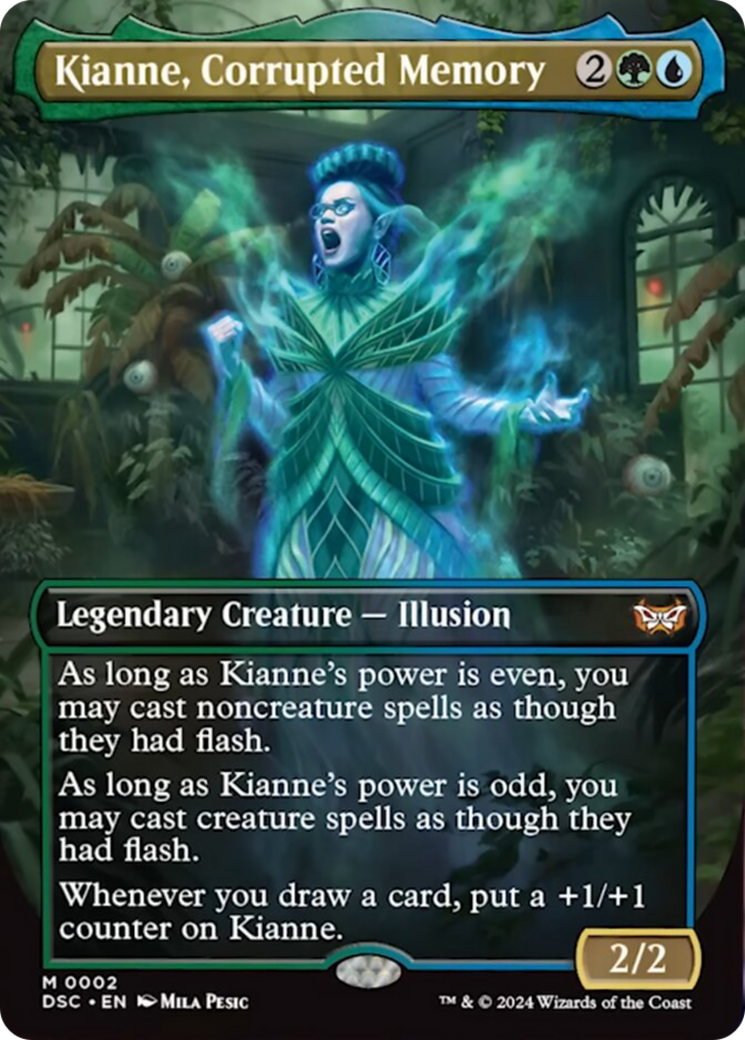 Kianne, Corrupted Memory (Borderless) [Duskmourn: House of Horror Commander] | Anubis Games and Hobby