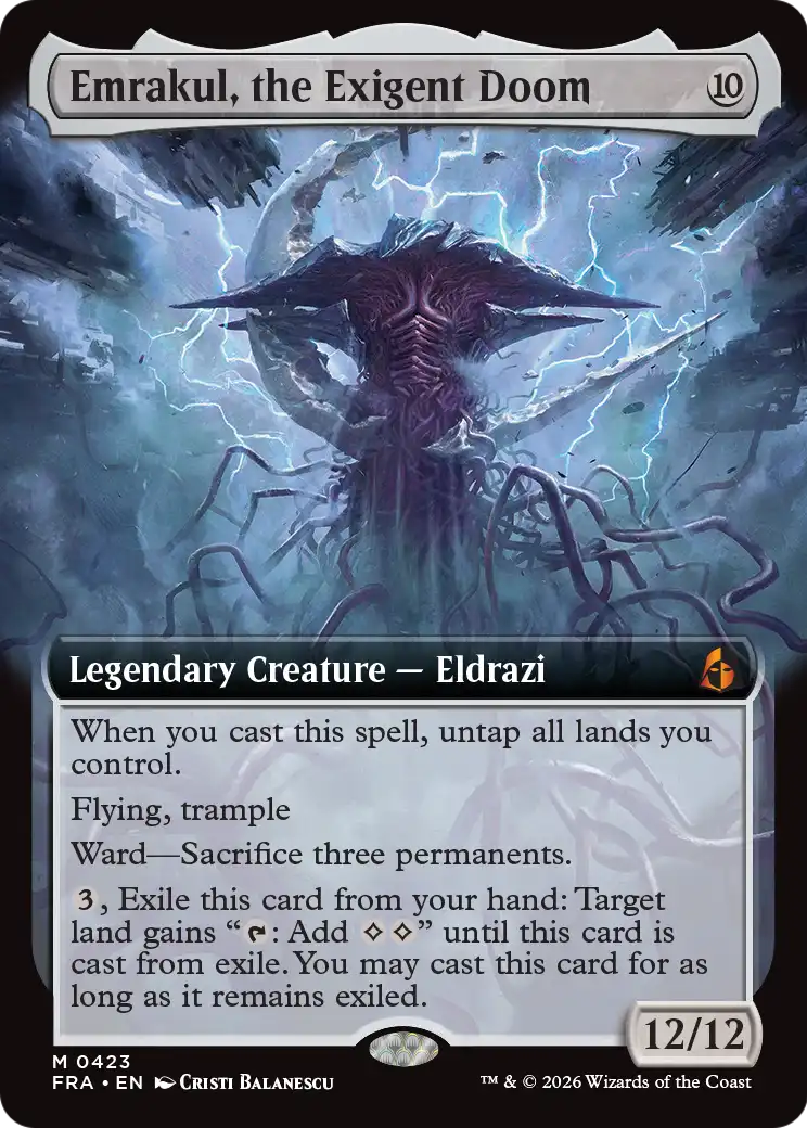 Emrakul, the Exigent Doom (Extended Art) [Reality Fracture] | Anubis Games and Hobby