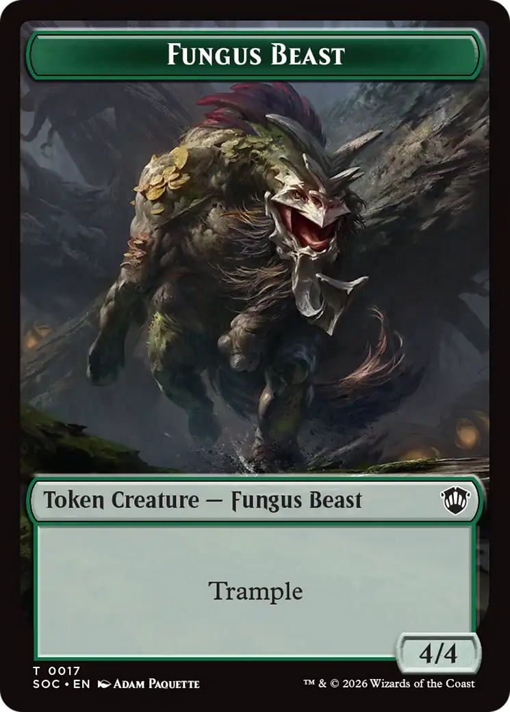 Goat // Fungus Beast Double-Sided Token [Secrets of Strixhaven Commander Tokens] | Anubis Games and Hobby