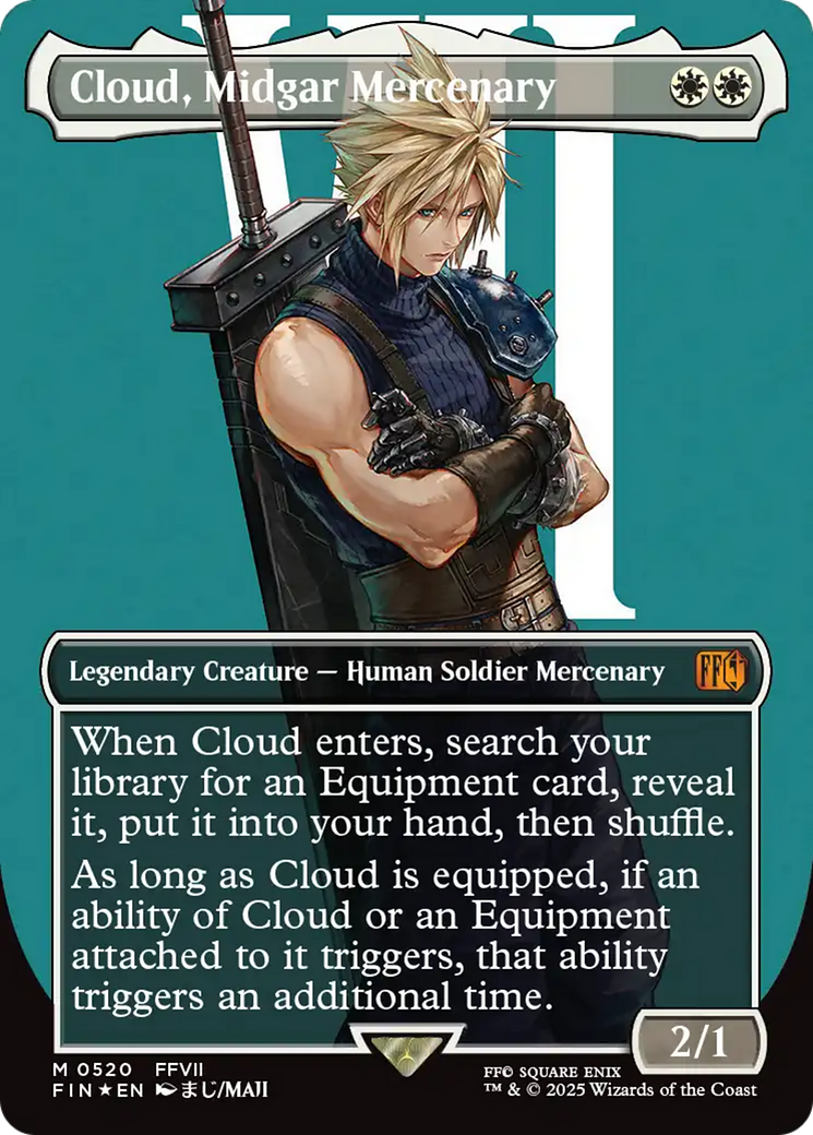 Cloud, Midgar Mercenary (Borderless) (Surge Foil) [FINAL FANTASY] | Anubis Games and Hobby