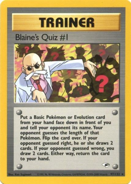 Blaine's Quiz #1 (97/132) [Gym Heroes Unlimited] | Anubis Games and Hobby