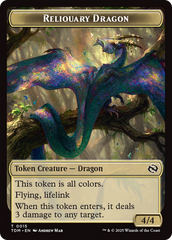 Reliquary Dragon // Dragon (0011) Double-Sided Token [Tarkir: Dragonstorm Tokens] | Anubis Games and Hobby