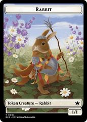 Rabbit // Flowerfoot Swordmaster Double-Sided Token [Bloomburrow Tokens] | Anubis Games and Hobby