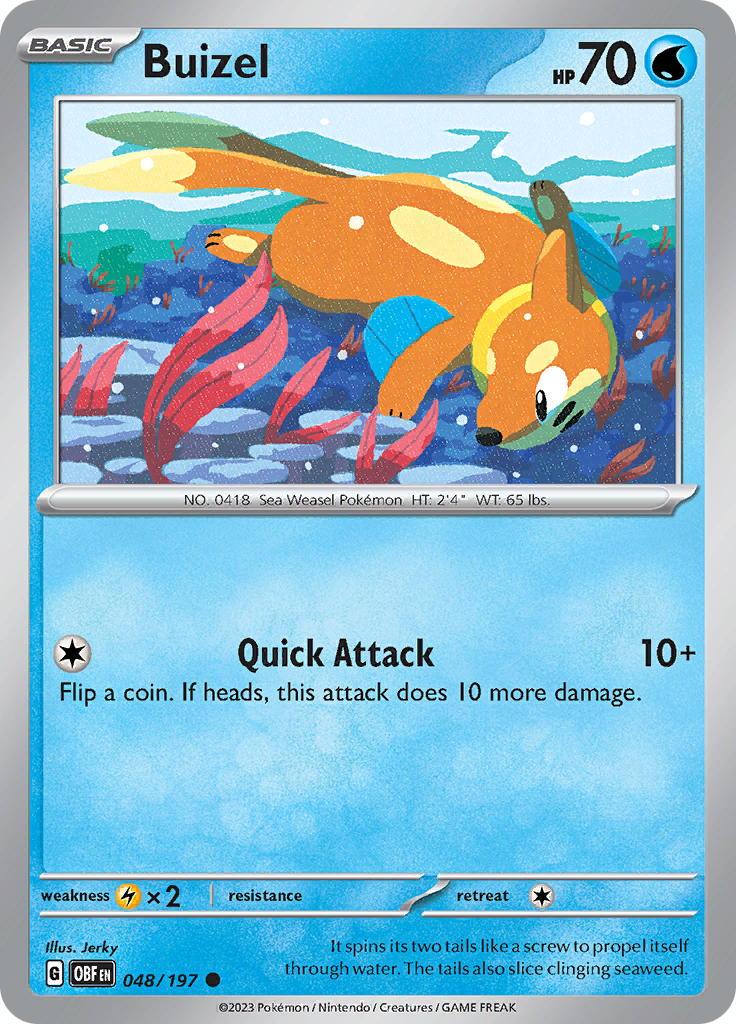 Buizel (048/197) [Scarlet & Violet: Obsidian Flames] | Anubis Games and Hobby