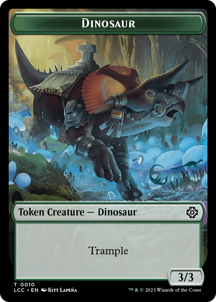 Copy // Dinosaur Double-Sided Token [The Lost Caverns of Ixalan Commander Tokens] | Anubis Games and Hobby