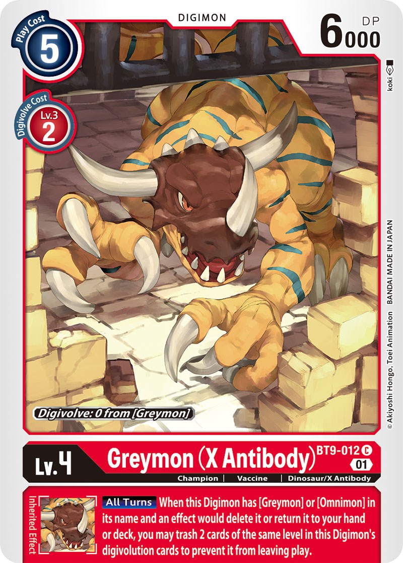 Greymon (X Antibody) [BT9-012] [X Record] | Anubis Games and Hobby