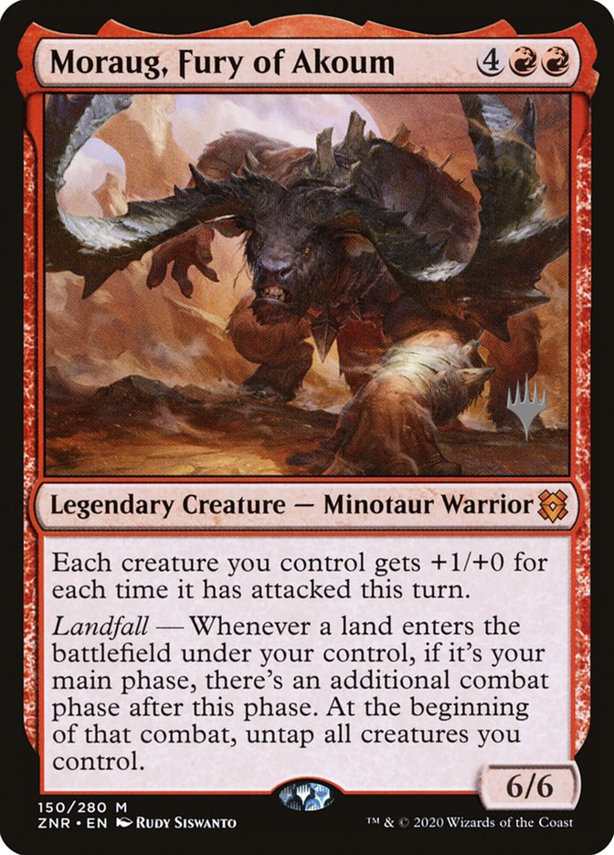 Moraug, Fury of Akoum (Promo Pack) [Zendikar Rising Promos] | Anubis Games and Hobby