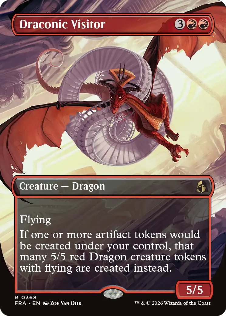 Draconic Visitor (Borderless) [Reality Fracture] | Anubis Games and Hobby