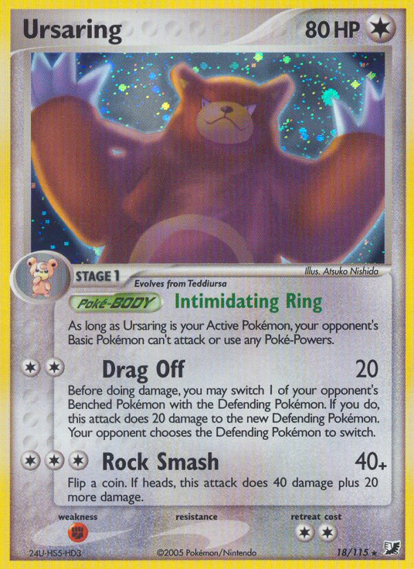 Ursaring (18/115) [EX: Unseen Forces] | Anubis Games and Hobby