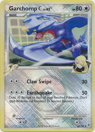Garchomp C (60/147) (Staff League Promo) [Platinum: Supreme Victors] | Anubis Games and Hobby