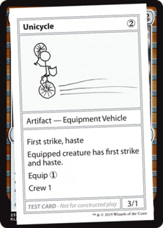 Unicycle (2021 Edition) [Mystery Booster Playtest Cards] | Anubis Games and Hobby