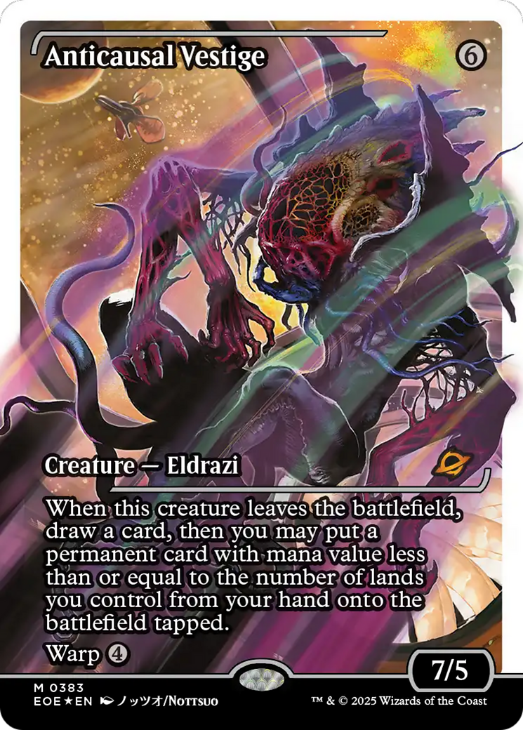 Anticausal Vestige (Showcase) (Fracture Foil) [Edge of Eternities] | Anubis Games and Hobby