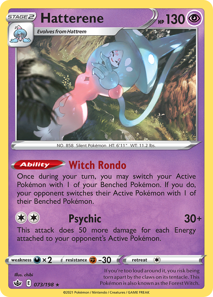 Hatterene (073/198) (Theme Deck Exclusive) [Sword & Shield: Chilling Reign] | Anubis Games and Hobby