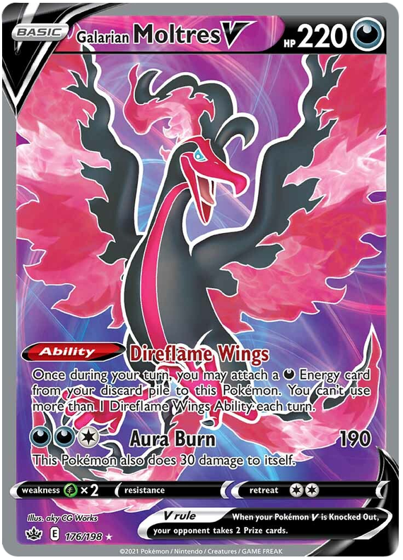 Galarian Moltres V (176/198) [Sword & Shield: Chilling Reign] | Anubis Games and Hobby