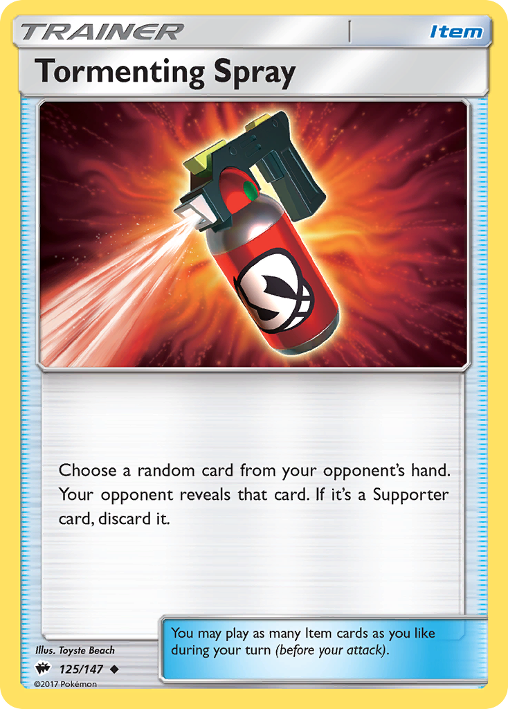 Tormenting Spray (125/147) [Sun & Moon: Burning Shadows] | Anubis Games and Hobby