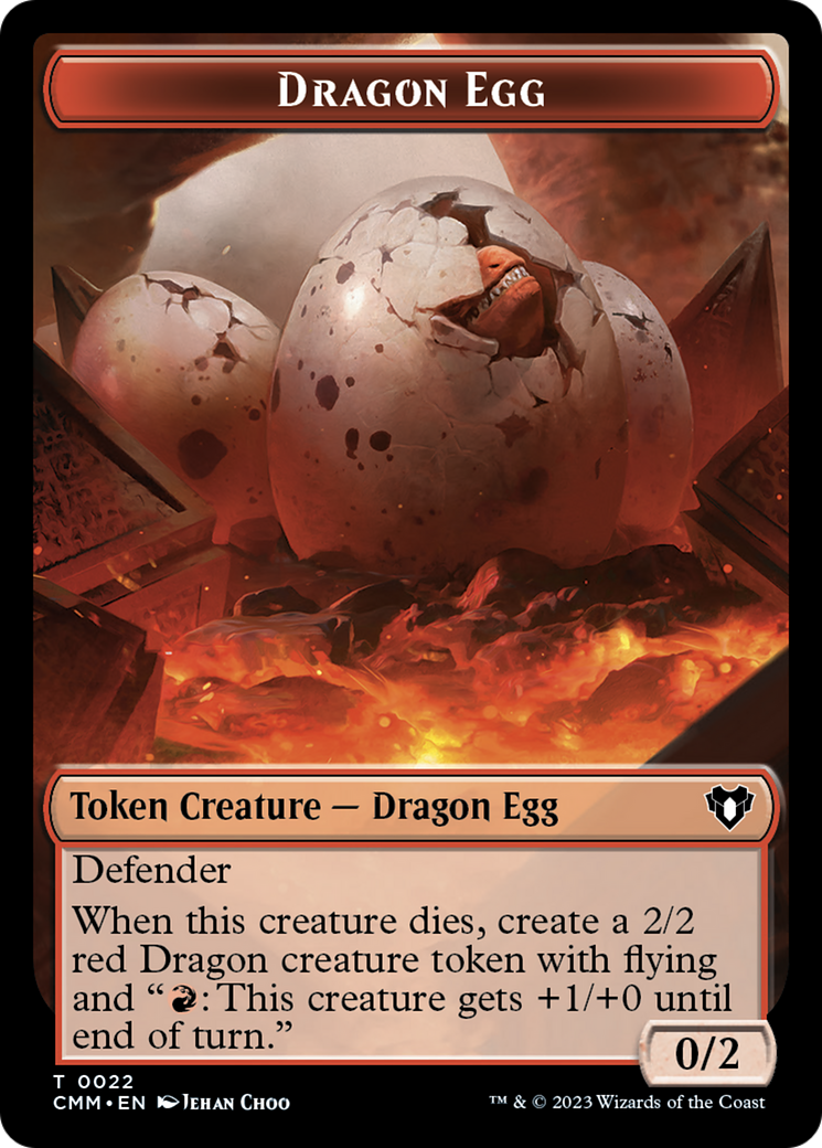 Dragon Egg Token [Commander Masters Tokens] | Anubis Games and Hobby