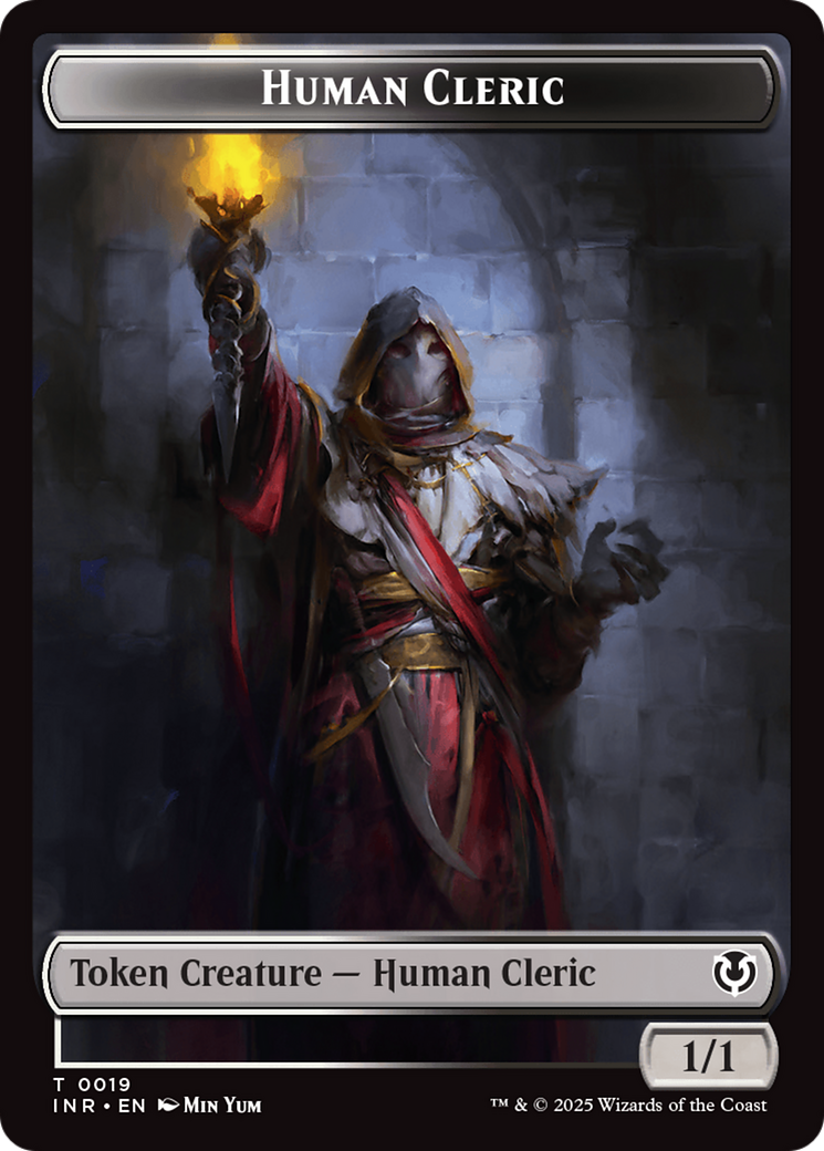 Demon // Human Cleric Double-Sided Token [Innistrad Remastered Tokens] | Anubis Games and Hobby