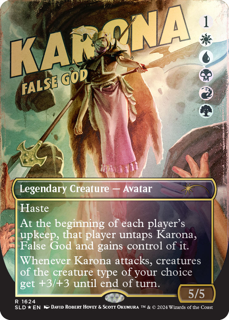 Karona, False God (Rainbow Foil) [Secret Lair Drop Series] | Anubis Games and Hobby