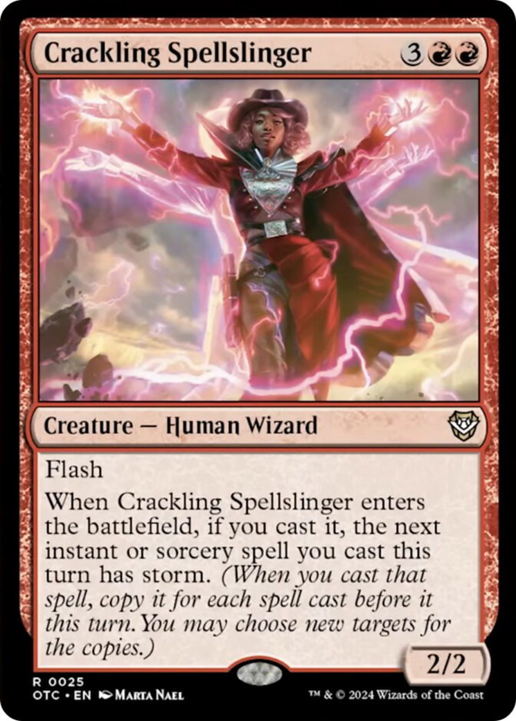 Crackling Spellslinger [Outlaws of Thunder Junction Commander] | Anubis Games and Hobby