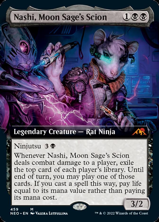 Nashi, Moon Sage's Scion (Extended Art) [Kamigawa: Neon Dynasty] | Anubis Games and Hobby