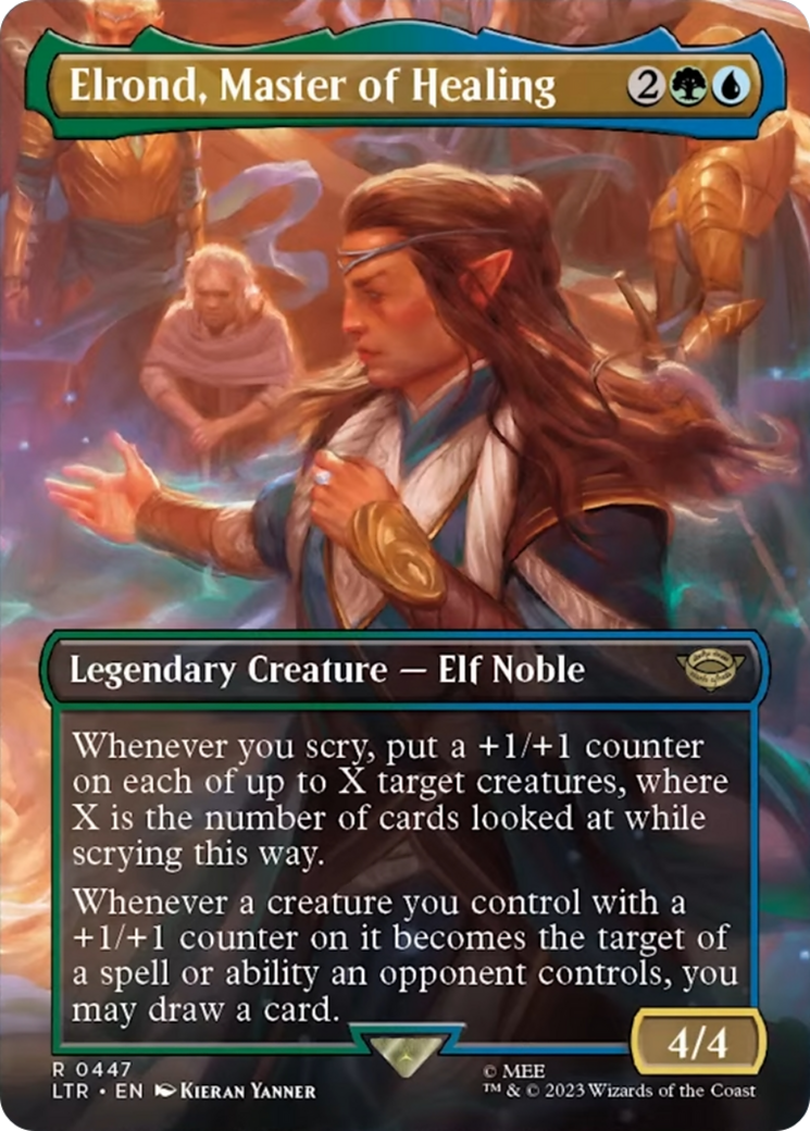 Elrond, Master of Healing (Borderless Alternate Art) [The Lord of the Rings: Tales of Middle-Earth] | Anubis Games and Hobby